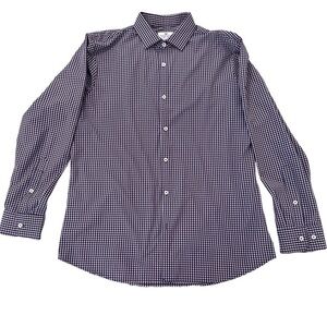 Mizzen and Main Gray Blue Button Down Shirt